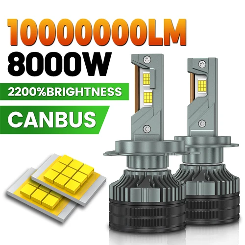 Imagen 1 del producto H7 H4 bombillas Led Canbus para faros de coche 8000W 10000000LM H8 lámpara Led H9 H11 HB3 9005 HB4 9006 H1 9012 Hir2 LED 6000K luz antiniebla 12V