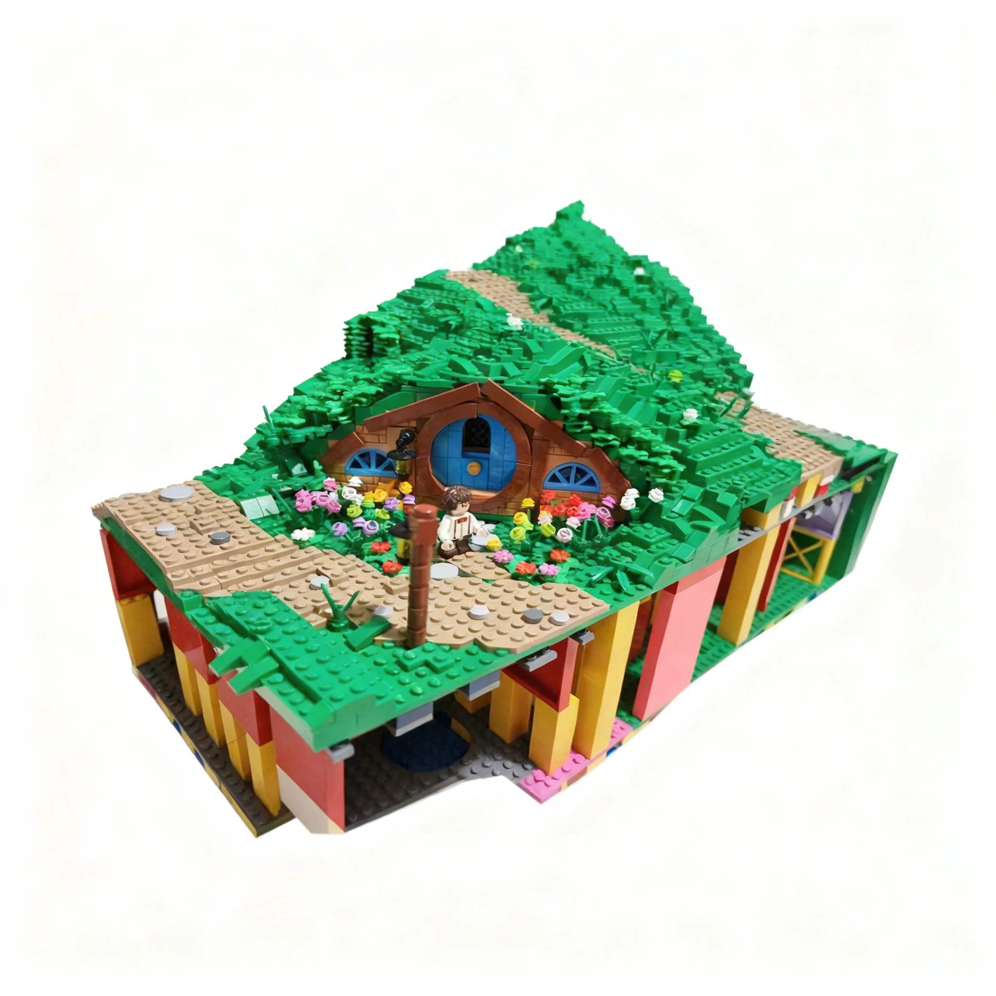 2247pcs MOC Hobbiton - Section 7 The Hobbit And Lord Of The Rings Model Building Blocks Creative Birthday Assemble Display 3D