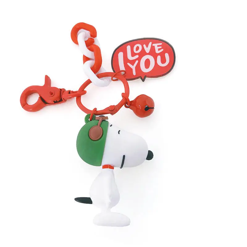 Miniso Snoopy Keychain Kawaii Cartoon Keychain Pendant Personalized and Creative Car Keychain Backpack Decoration