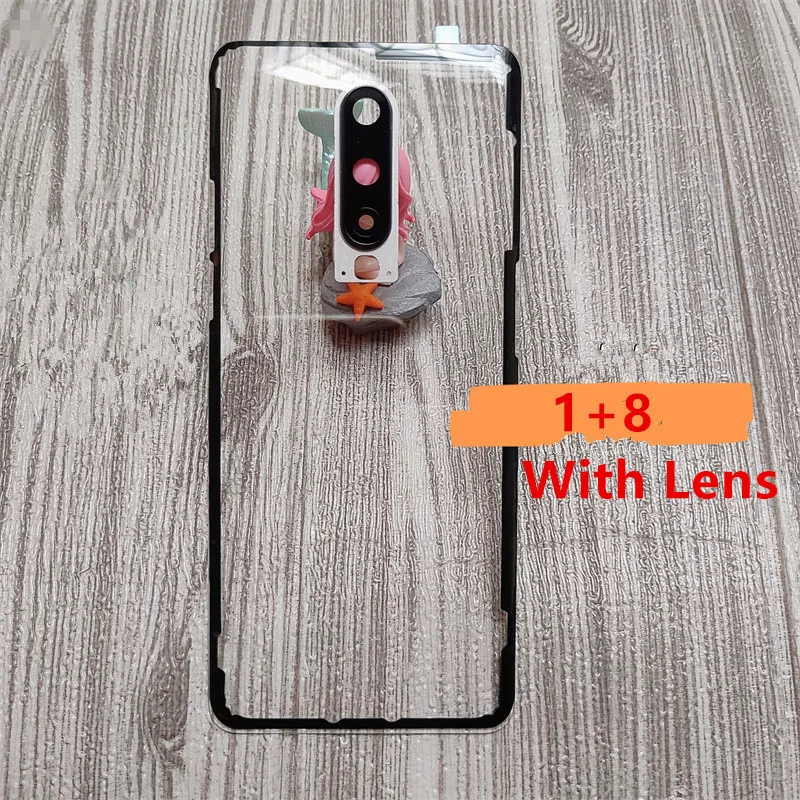 Oneplus8 Housing For Oneplus 8 7 6T 6 One Plus Battery Back Cover Transparent Door Repair Rear Clear Glass Case + Camera Lens image 5