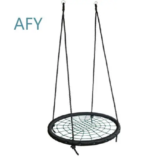 Fun Outdoor Playground Swing Set with Rope and Plastic Board for Kids Play Equipment for Children Ages 3-12 Toddler Backyard