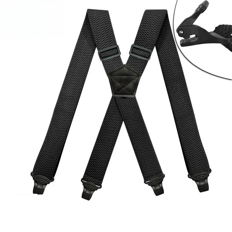 adjustable-elastic-trouser-pants-braces-black-heavy-duty-work-suspenders-for-men-38cm-wide-x-back-with-4-plastic-gripper-clasps