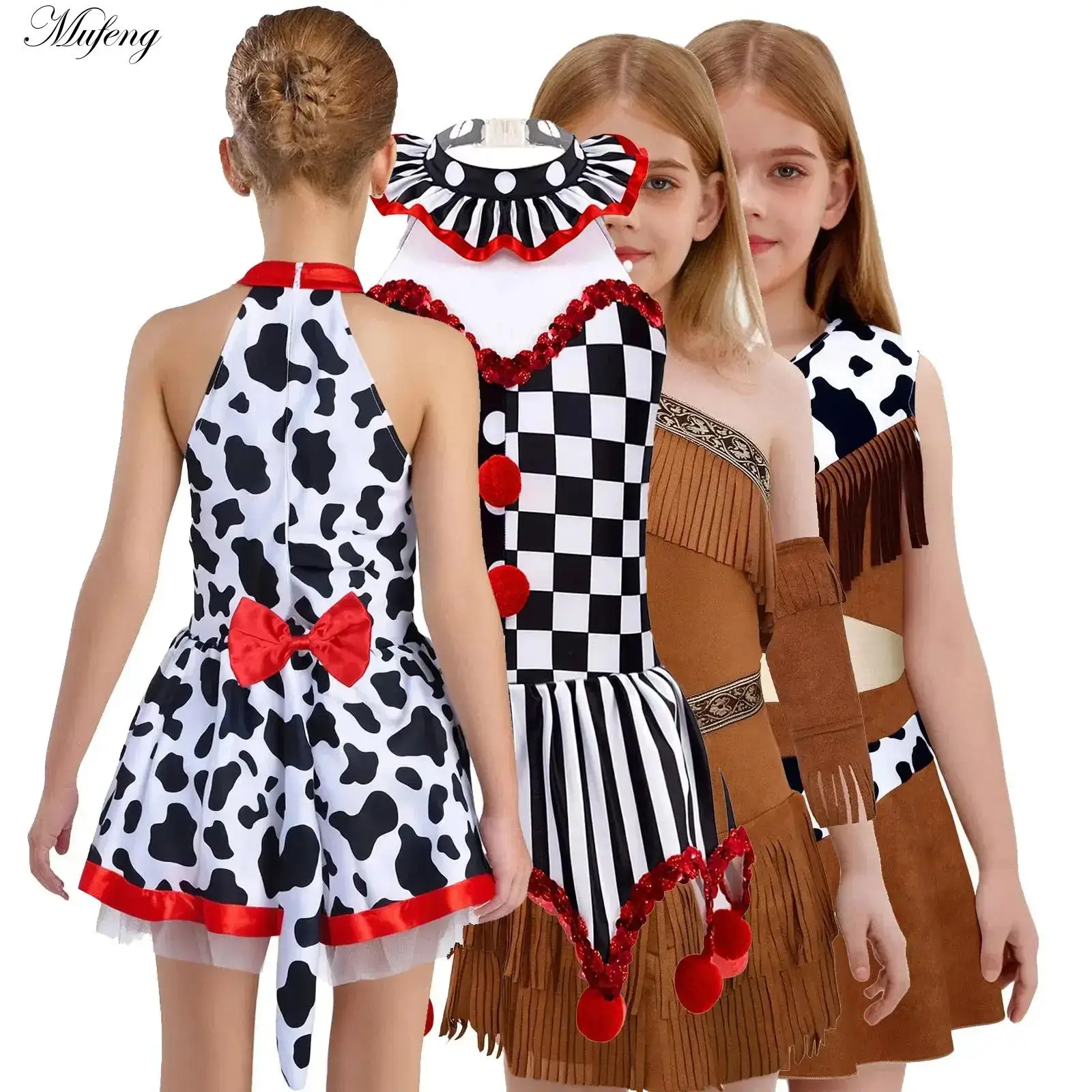 meninas-circo-palhaco-vestido-ups-ocidental-cowgirl-sem-mangas-babados-collant-tutu-vestido-para-halloween-carnaval-cosplay-cao-filhote-de-cachorro-cos