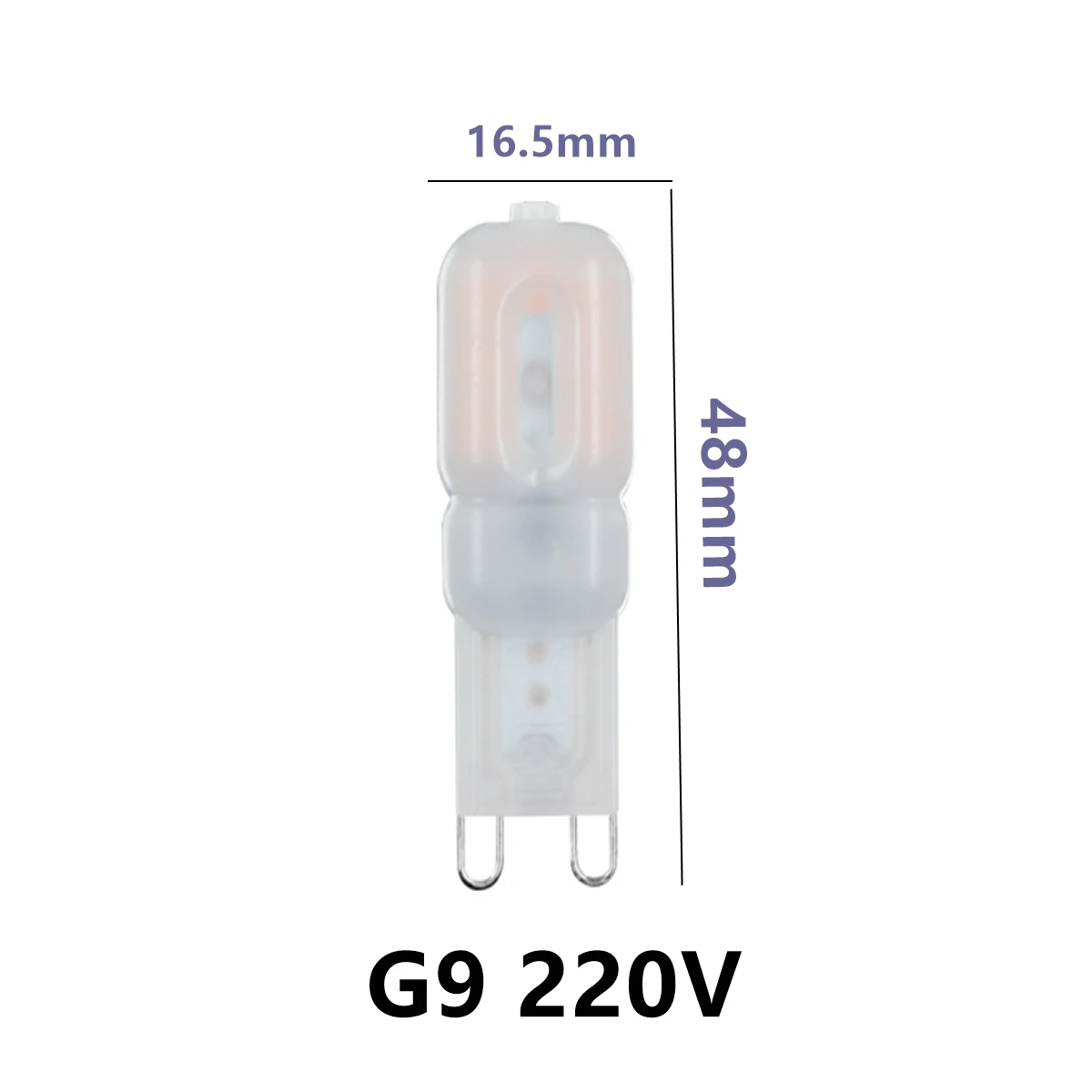 Lampu halogen putih hangat non-strobo, cahaya LED Mini G9 jagung AC220V 3W sangat terang dapat diganti 20W 50W 5-20 buah