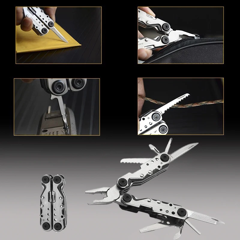 

Portable EDC Knife Stainless Steel Pliers Mini Multitool Folding Multi Knife Hand Tools EDC Camping Outdoor Tactical Knife