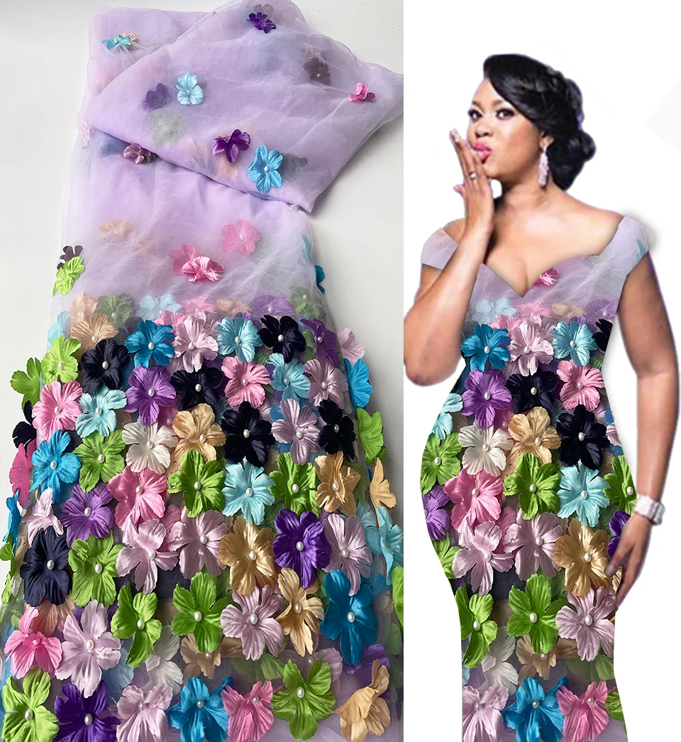 Encaje africano de organza color melocotón, encaje africano bordado con cordón, encaje suizo 2026, encaje francés nigeriano, telas de encaje de alta calidad.