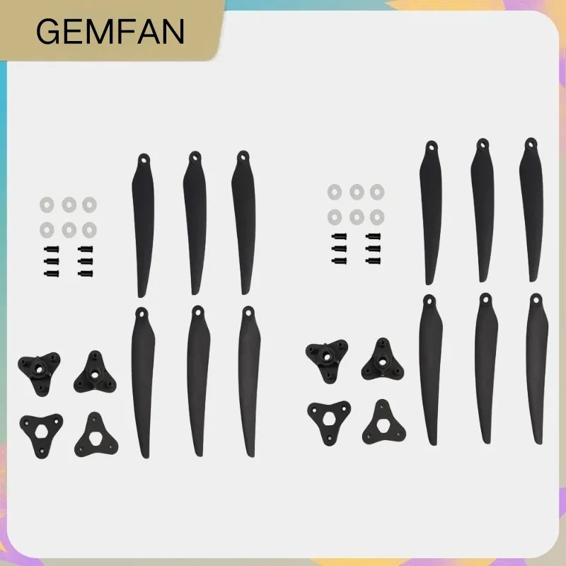 Складные пропеллеры Gemfan с 3 лопастями, совместимые с F1159 F1265 F1307 F1407 F1510, нейлон из стекловолокна для FPV дальнего действия