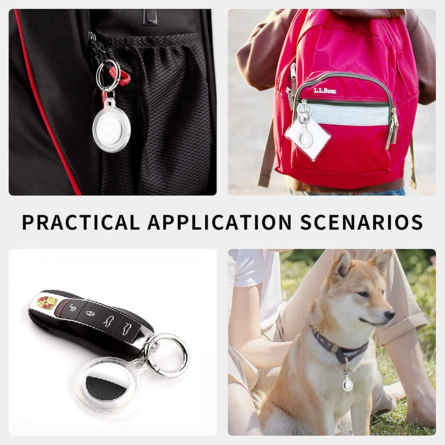 Waterproof Cover for Apple AirTag Keychain Holder Anti-Lost Tracker Accessories for Luggage Backpack Airtag Case image 2