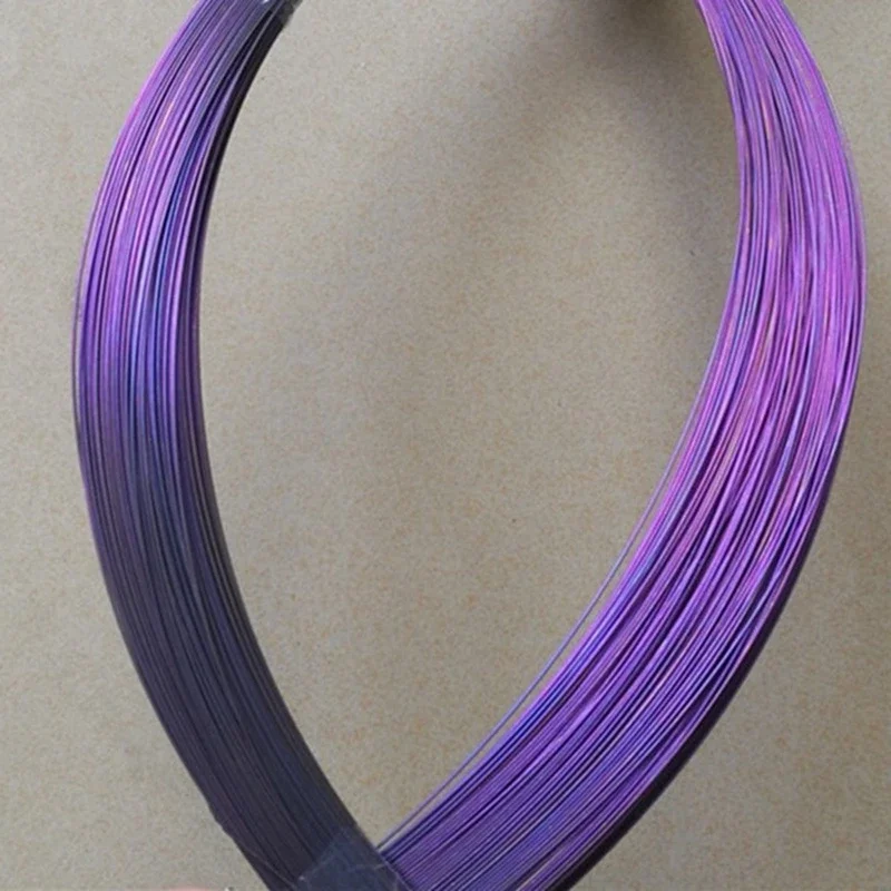 0.6mm Nickel Titanium Alloy memory Steel Wire Super Elastic Purple Blue Golden black silver Memory Shrimp Fishing Magic Wire