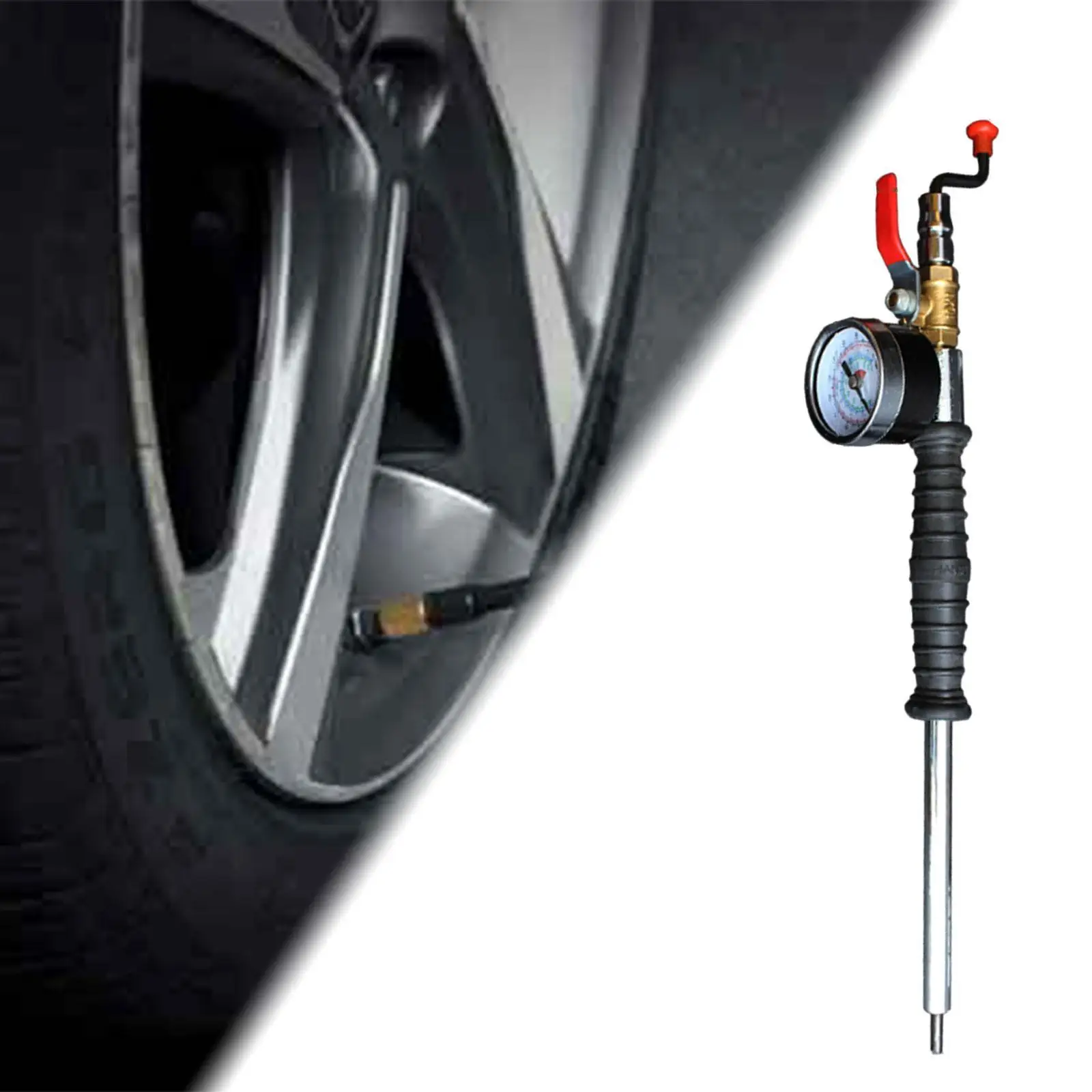 

Hand Cranked Inflatable Pole Sturdy Accessories Professional Air Nozzle Tire Air Fill Adapter for Bus Motorcycle Bike Truck