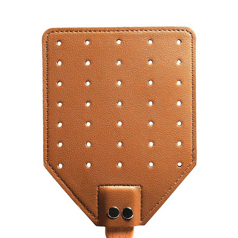 

AAAN-4PCS Кожаная мухобойка с длинной деревянной ручкой Прочная мухобойка для внутреннего и наружного мухобойка в деревенском стиле