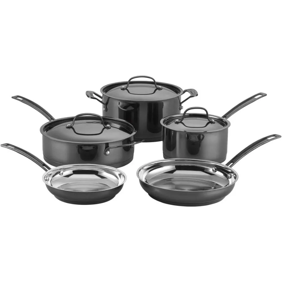 

Elegant Mica Shine Stainless Steel 8Piece Cookware Set for Professional Kitchen Use Durable NonReactiive Surface with HeatCondu