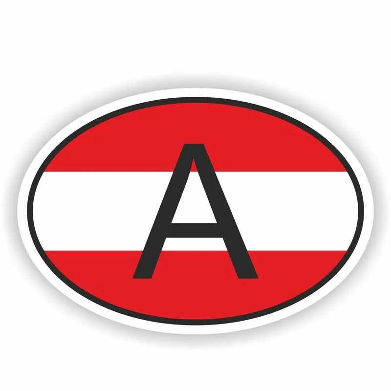 

K213#Personality Car Sticker Funny A AUSTRIA Country Code Decal Car Accessories Pegatinas Para Coche