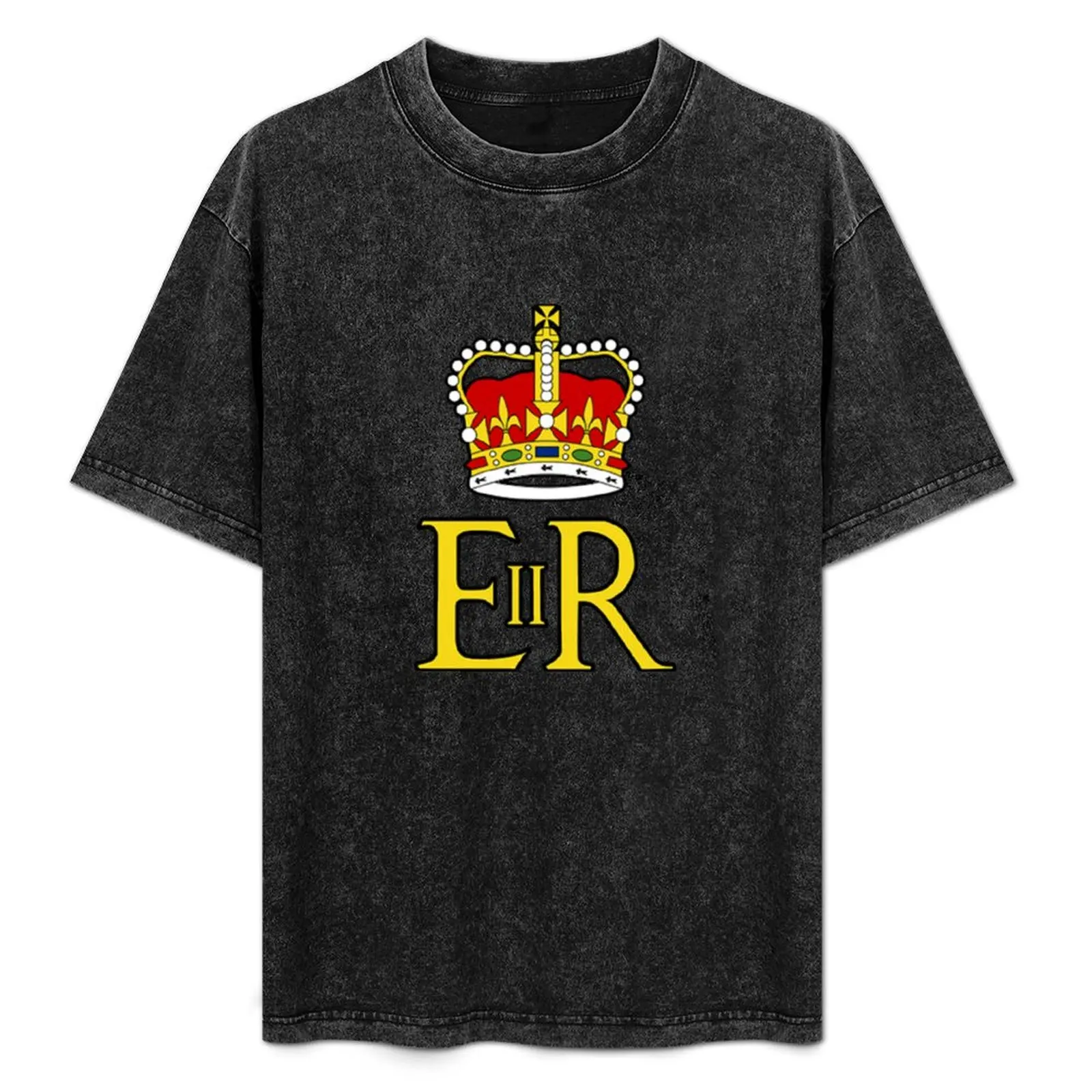 Elizabeth II ER Crown UK Monarch God Save The Queen T-Shirt funny costumes T-shirts oversize plus size men clothing