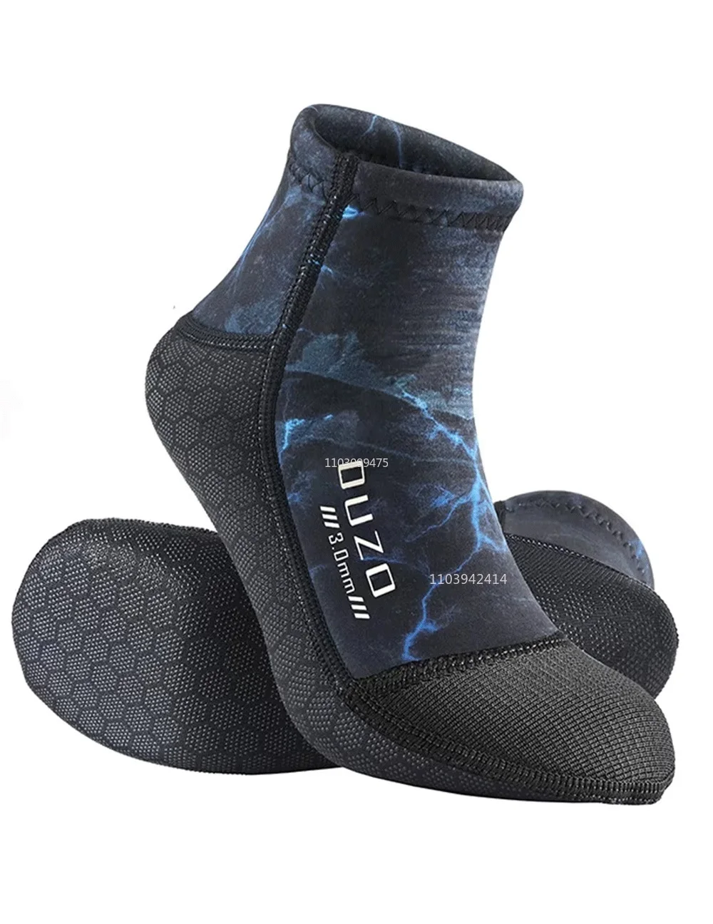 Neopren-Tauchsocken, rutschfest, 3 mm, Neoprenschuhe, Flossensocken, elastisch, Strandstiefel, warme Aqua-Socken zum Schnorcheln, Surfen und Schwimmen. – Detail 16