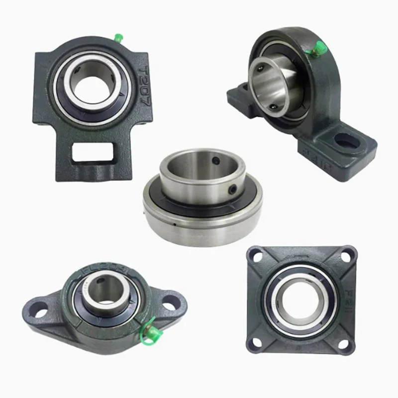 CNC machined cast iron bearing housing, bearing steel, outer spherical bearing, equipment support components