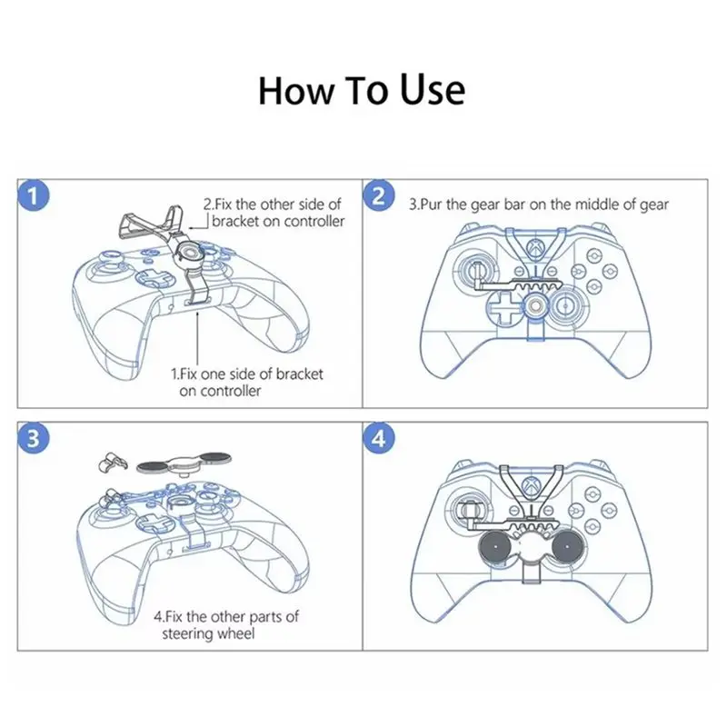 ABIJ-Mini Steering Wheel For One S/ One X Game Controller Auxiliary Replacement Accessories