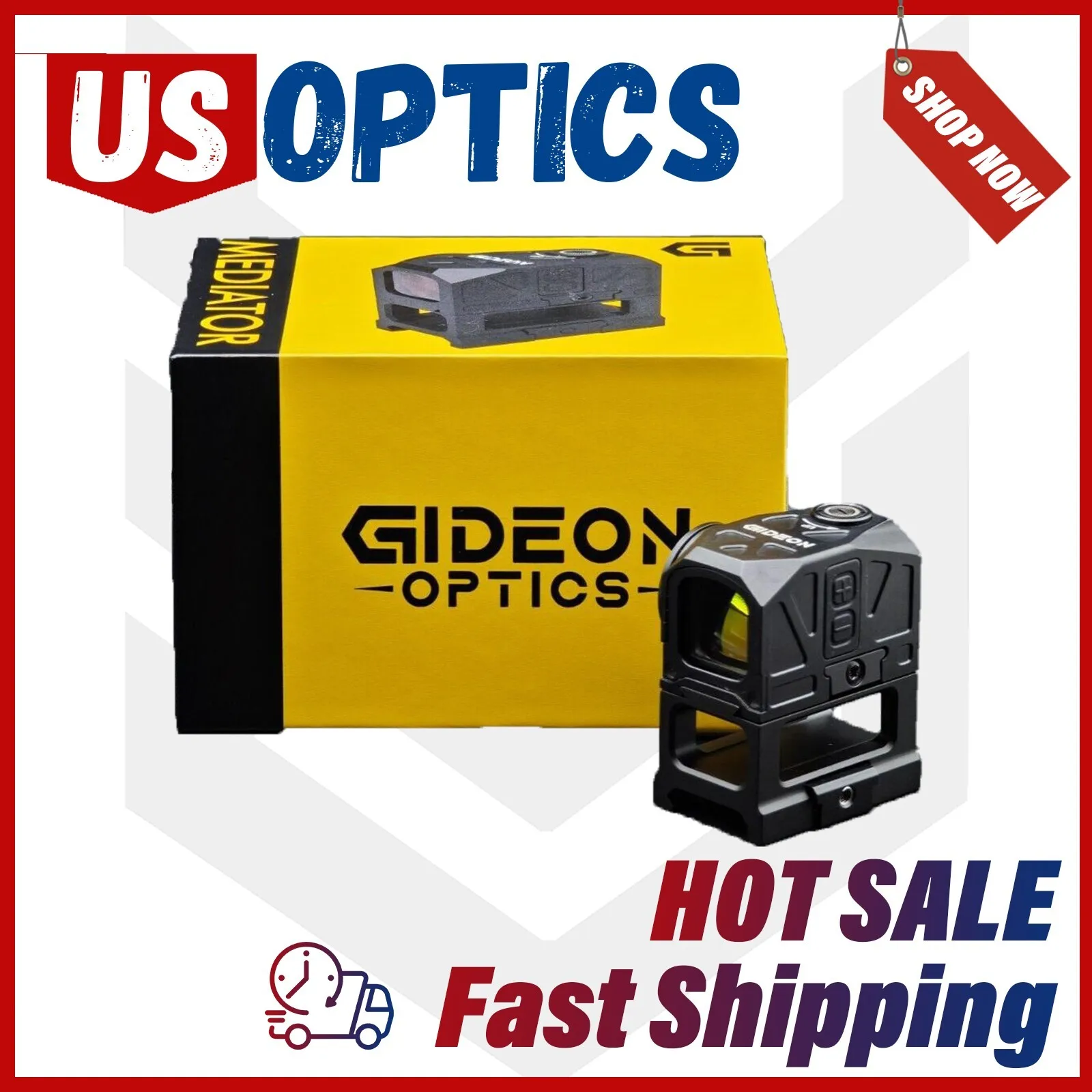 Mediador de óptica Gideon 100% genuino, emisor cerrado multiéticulo, mira de punto rojo, mira réflex de 16mm para armas reales, pistola/Rifle