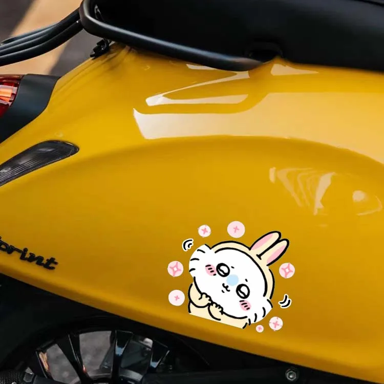 ملصق تزيين للكمبيوتر المحمول على شكل حقيبة خدش للسيارة والدراجات النارية من Chiikawa Momonga