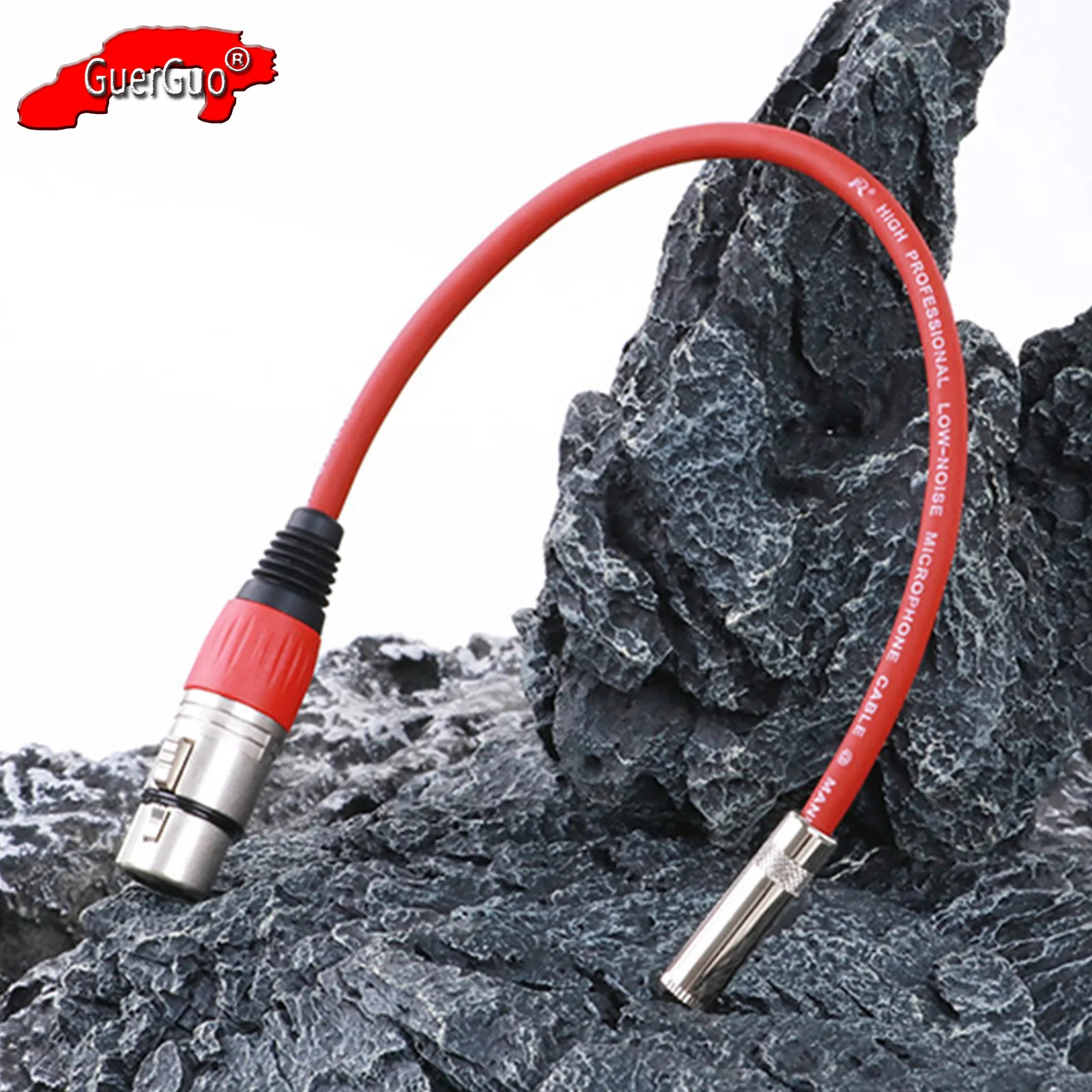 

XLR MIC Cable,3Pin XLR Female to 1/8 inch Stereo Cord,Balanced XLR Female to 3.5mm Female TRS Jack Audio Converter Adapter