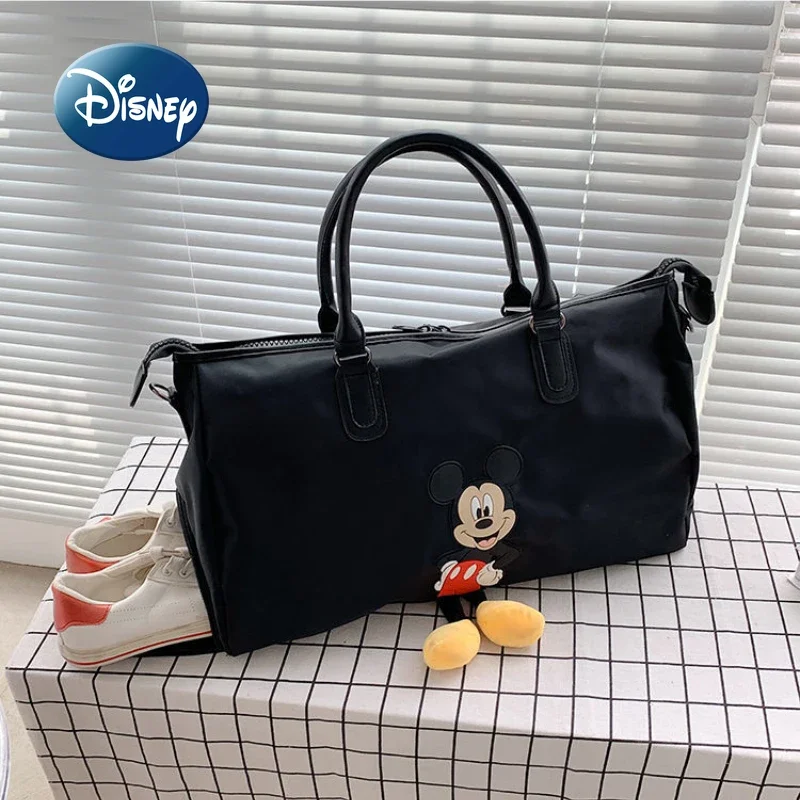 Disney Mickey New Women's Travel Bag Cartoon Fashion Women's Travel Handbag Luxury Brand 3D Portable Fitness Bag Large Capacity