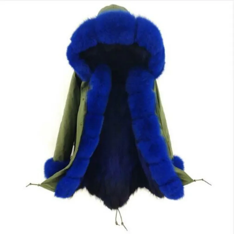 

New Style Winter Jacket Natural Raccoon Fur Liner Coat Raccoon Fur Collar Women Jacket