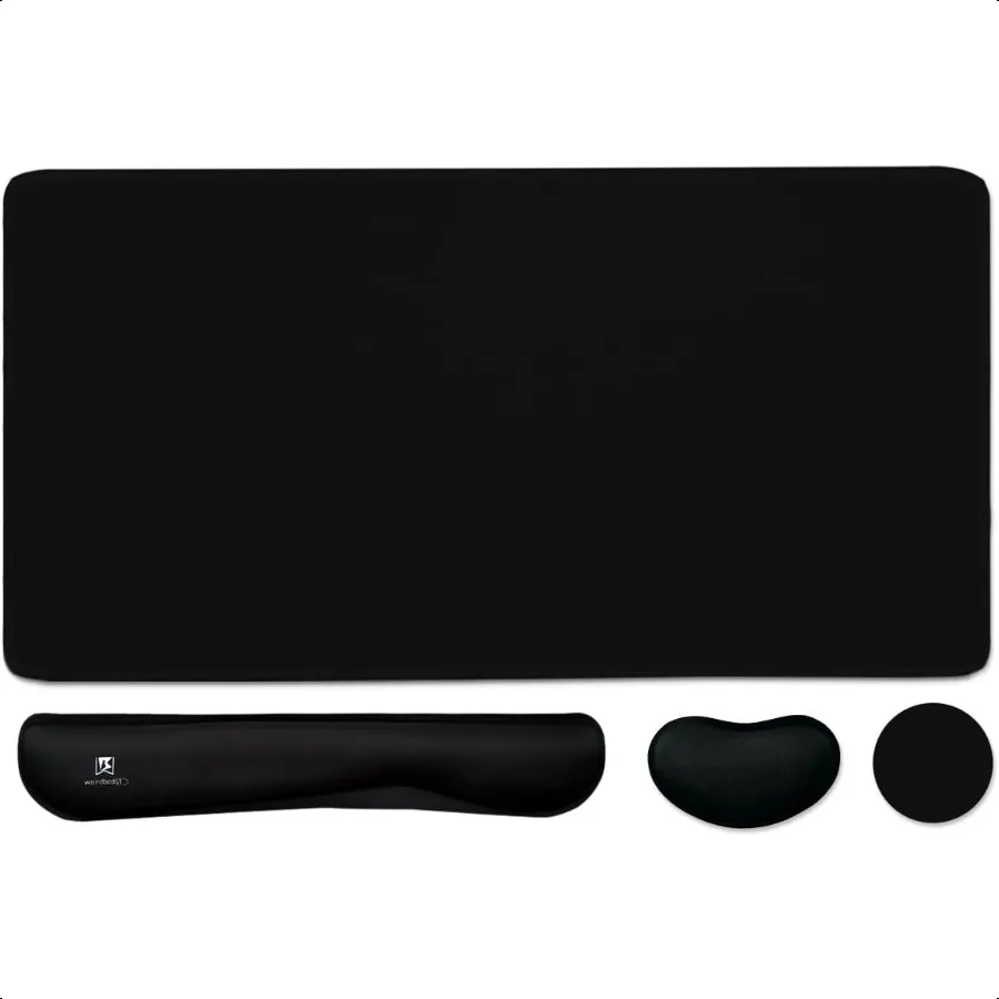 

4in1 Large Gaming Mouse Pad Keyboard Wrist Rest Pad Wrist port Mousepad Set Extended Desk Pad Waterproof Desk Mat for Home Offi