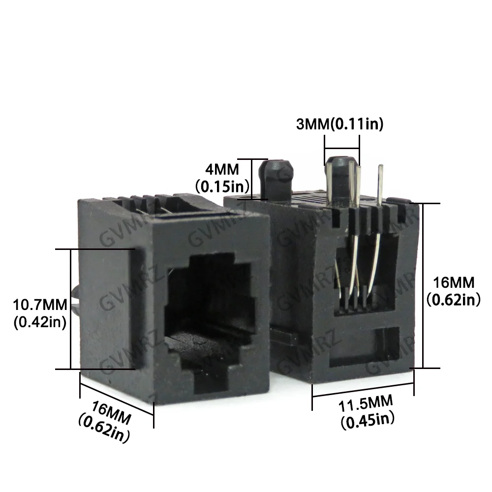 RJ45 56 Network Port Female Socket Integrated Circuit Accessories, 8P8C PCB Network Cable Interface Connector