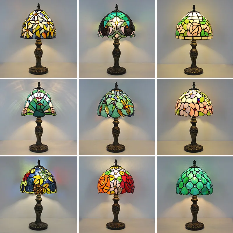 European living room desk luxury classical sofa tea art glass church home bedroom bedside lamp