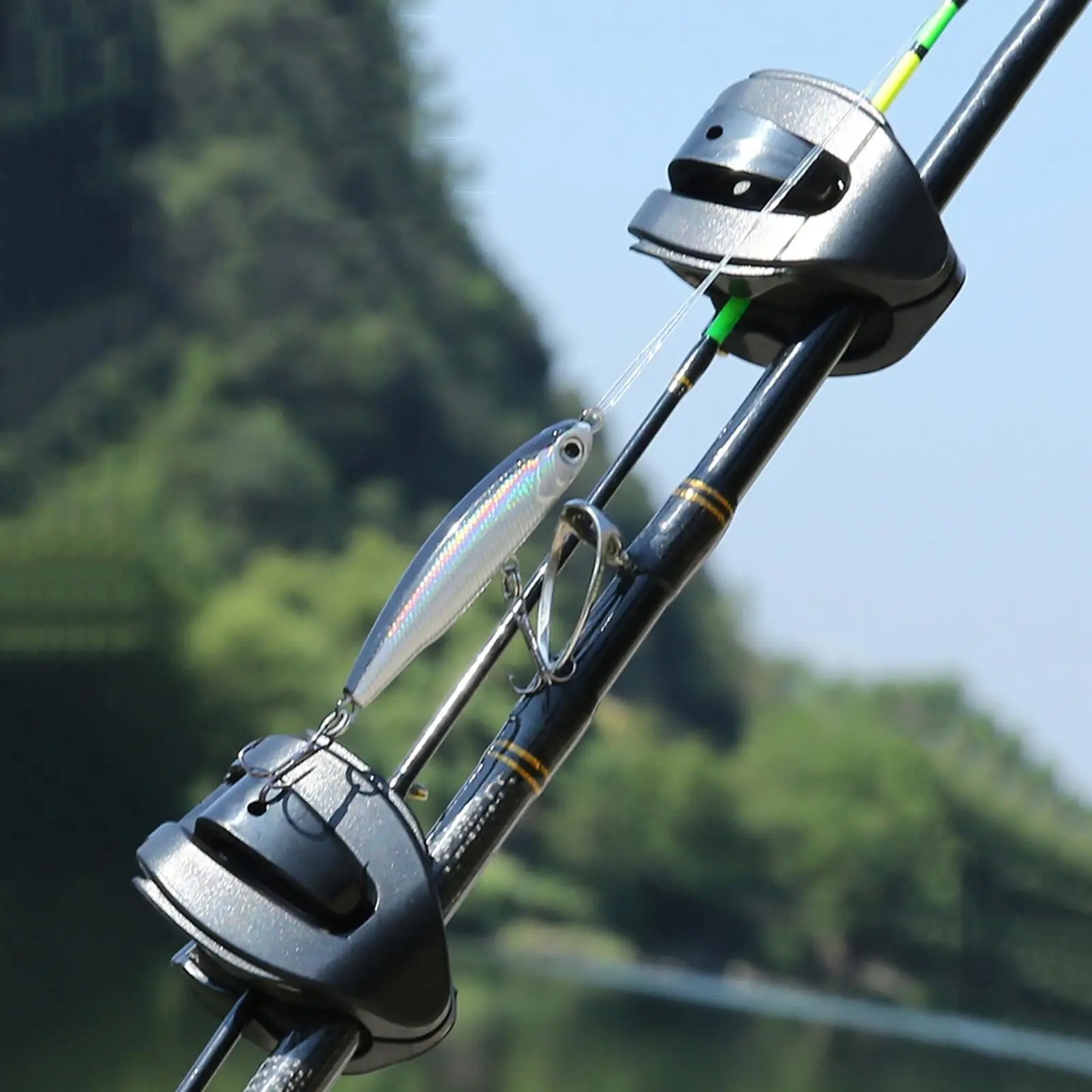 

2pcs/set Fishing Rod Clips Non-Slip Fishing Pole Holder Fixer Anti-tangling Lure Rod Support Storage Clip For Fishing accessory