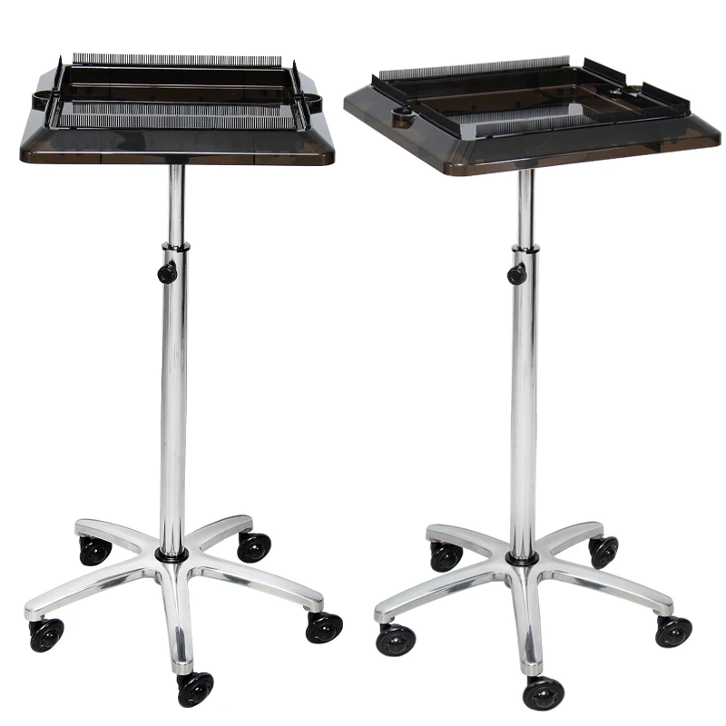 Lifting storage tool cart, beauty salon, wig rack, barber shop, dye tray, hair pick-up cart.