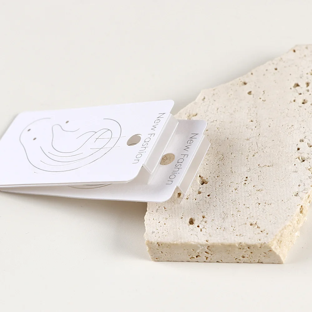 25 قطعة 4x7 سنتيمتر الأبيض المياه برهان الصلب PVC حامل بطاقة العرض لمجموعات الأقراط DIY بها بنفسك مستلزمات تعبئة المجوهرات جاهزة بالجملة