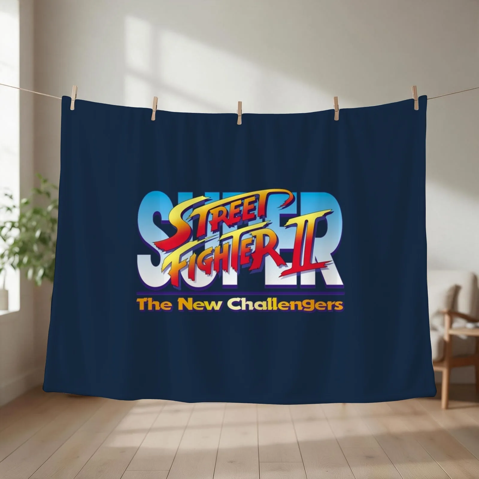 Super Street Fighter II Vintage Video Game Logo Throw Blanket Winter beds Thins christmas decoration Soft Big Blankets