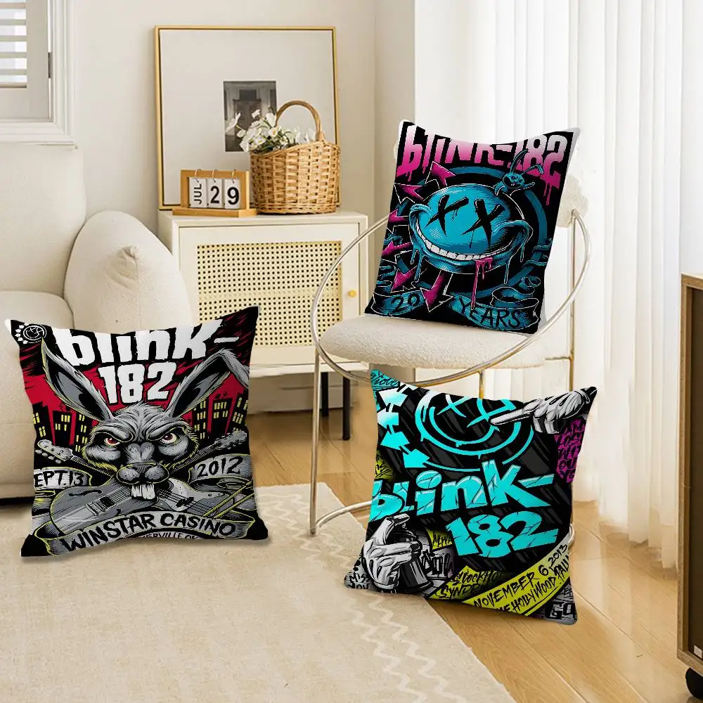 B-Blinks 182 Rock Band Cushion Cover Car Throw Pillow Case For Sofa Car Christmas Gift 40x40cm 45x45cm