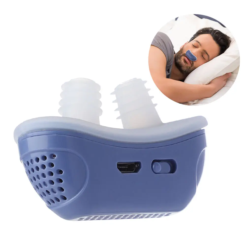 Portable Electric Anti Snoring Devices Snoring Stopper For Sleeping Use Mini Nasal Congestion Breathing Relieve