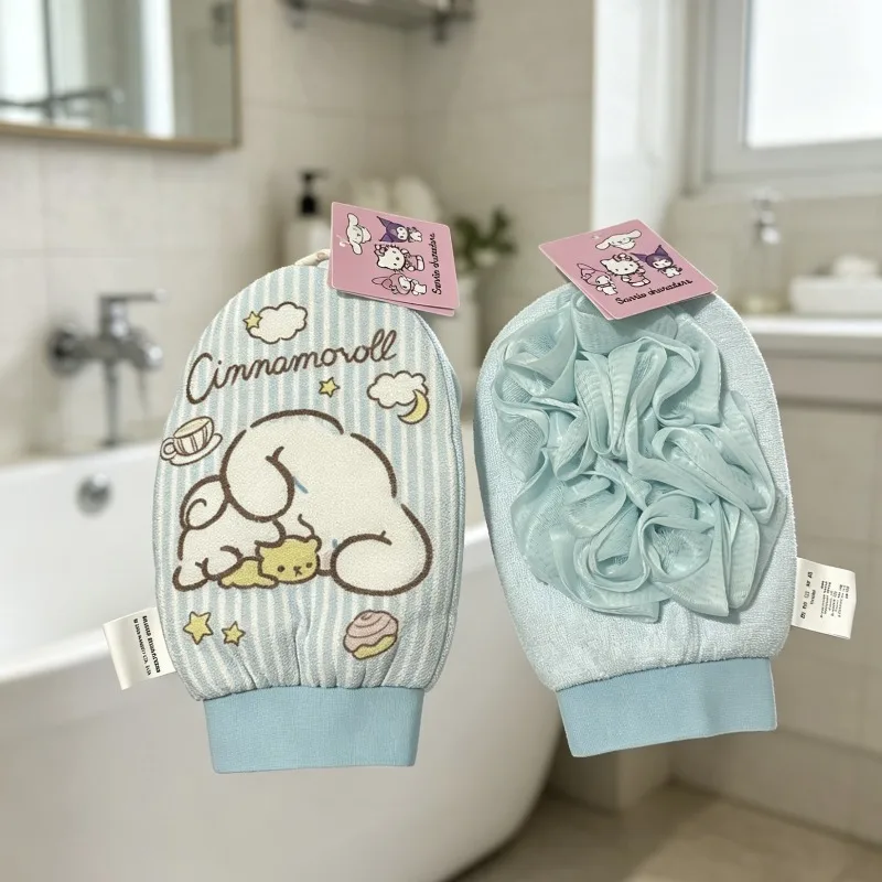 Kawaii Cartoon Punk Print Bath Scrubber High-Value Cute Soft Exfoliating Shower Washcloth Foaming Body Cleansing Mitt for Women view 6