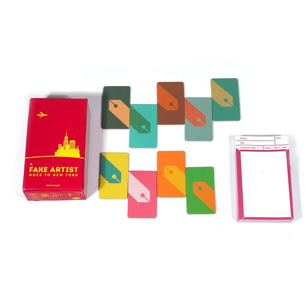 A Fake Artist Goes to New York Party Game for Family and Friends Drawing and Bluffing Card Game Social Deduction Game Board Game