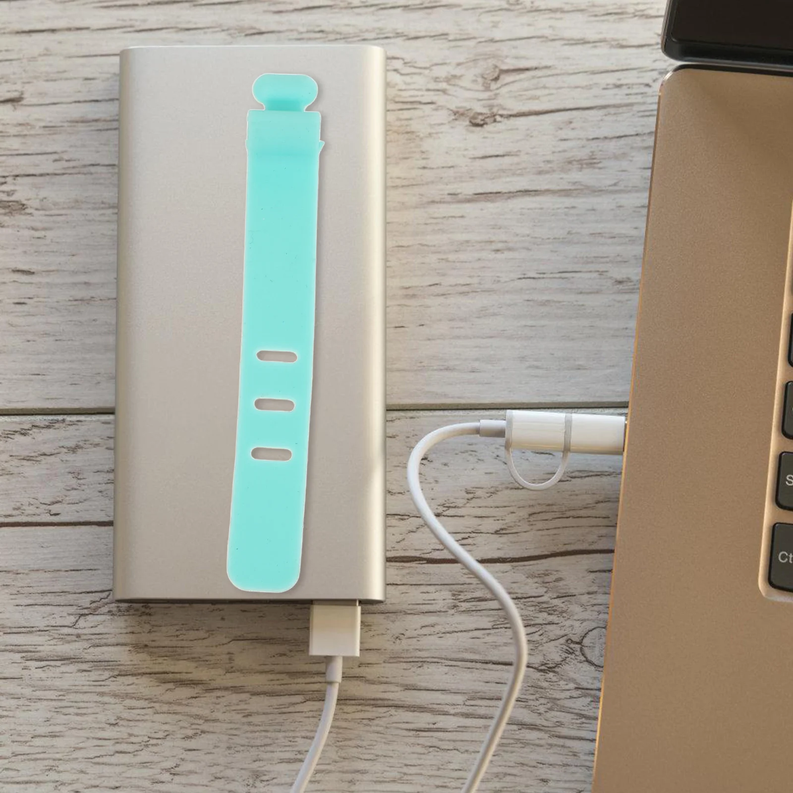 

8 Pcs Cable Organizer Ties Desk Management Silicone Wire Handler Straps Small Cord Organizers for Charging USB Cables Headphones