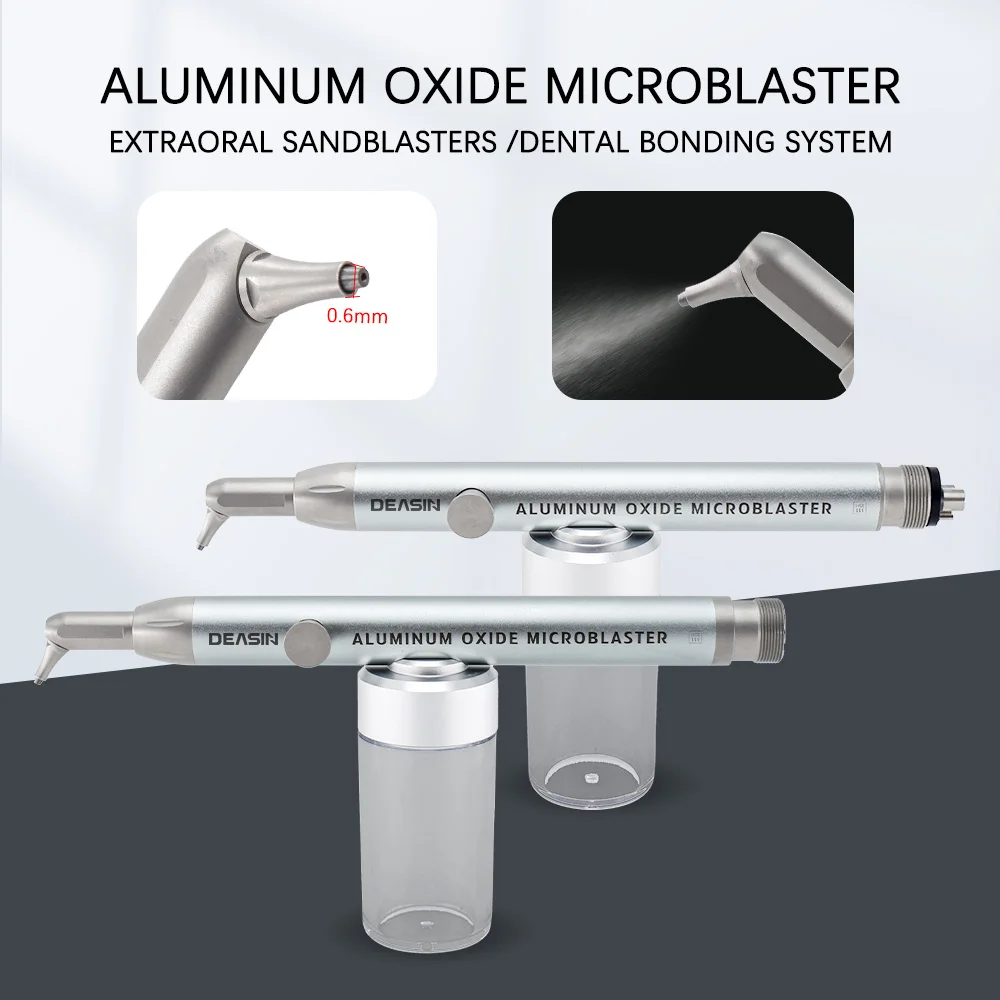 Dental Air Polisher with Water Spray Aluminum Oxide Air Abrasion Sandblaster Teeth Whitening Oral Cleaning Dentistry Instrument