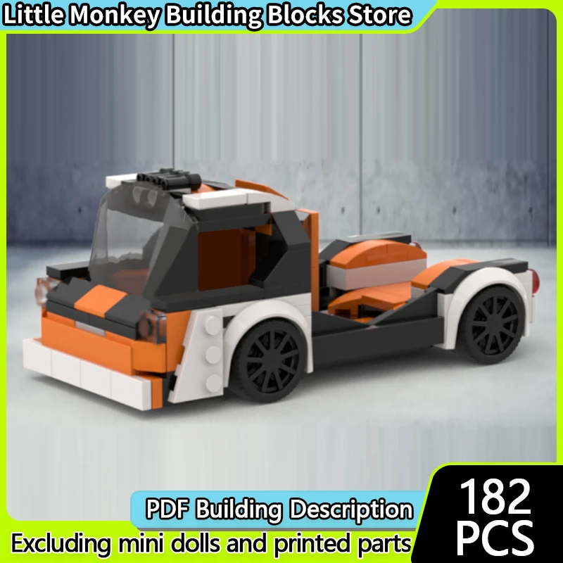 

Speed Racing Car Model MOC Building Bricks Cargo Transport Truck Modular Technology Children Holiday Gifts Assemble Toys Suit