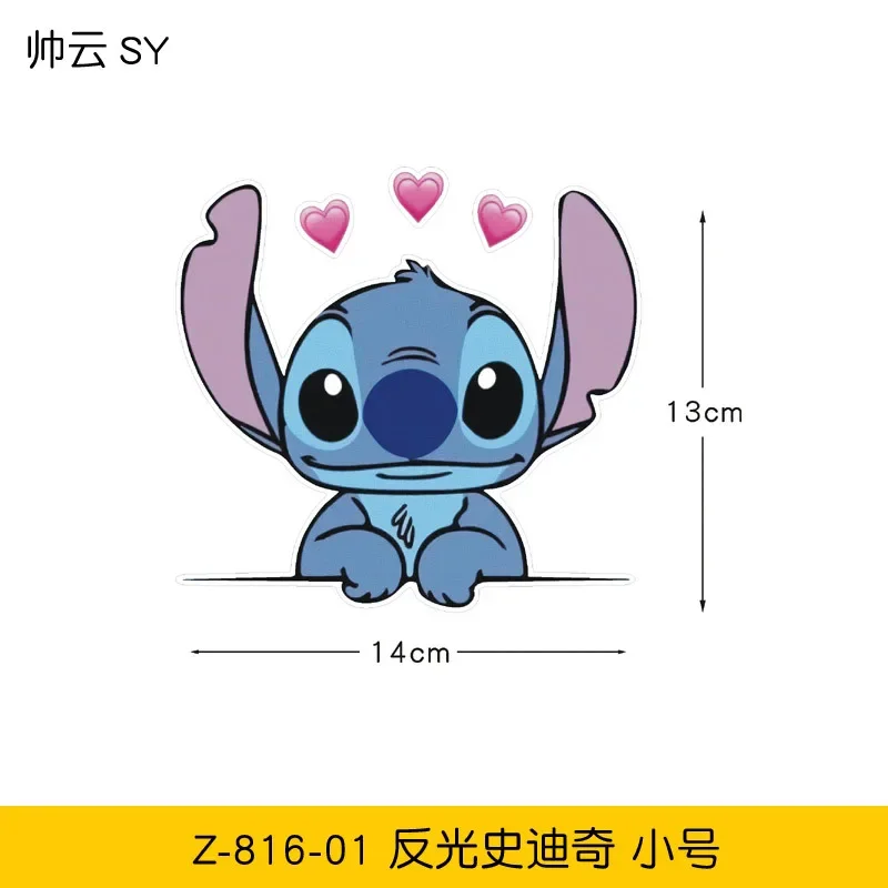 Stitch disney adesivo de carro anime figura ponto janela automática espelho de condução decalques pára-brisa traseiro adesivos kawaii decoração do carro presentes