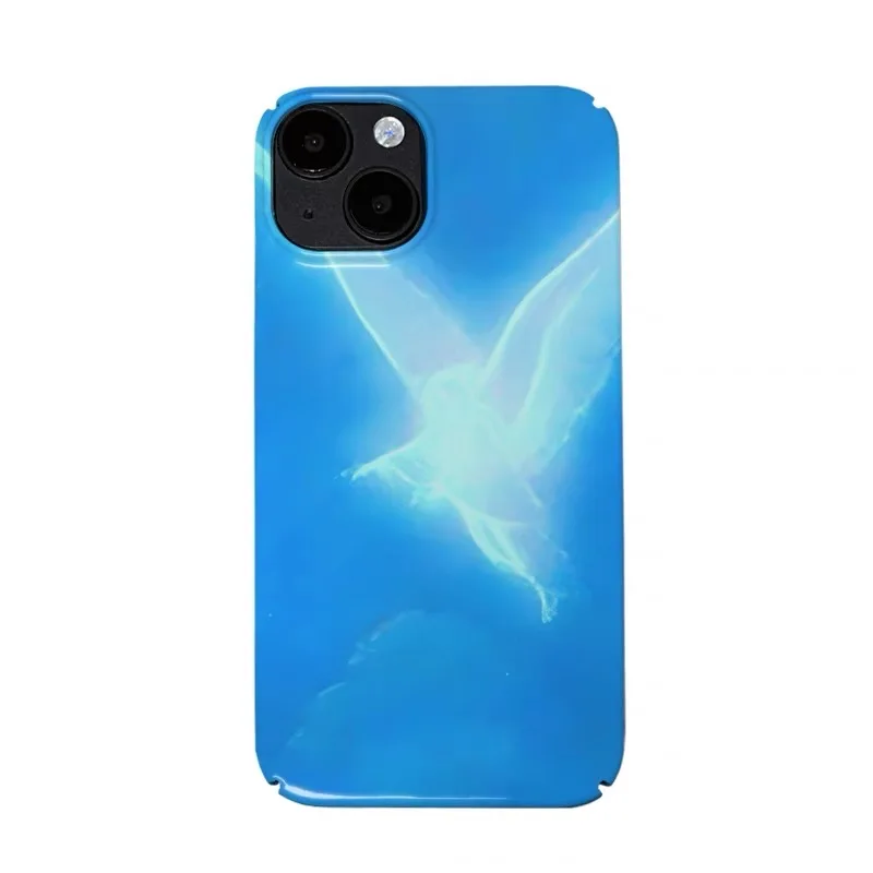 

Ins Korean Blue Flying Bird Phone Case for IPhone 17 16E 15 14 Plus 13 Mini 11 Pro Max 12 Pro Back Cover XS XR SE Case