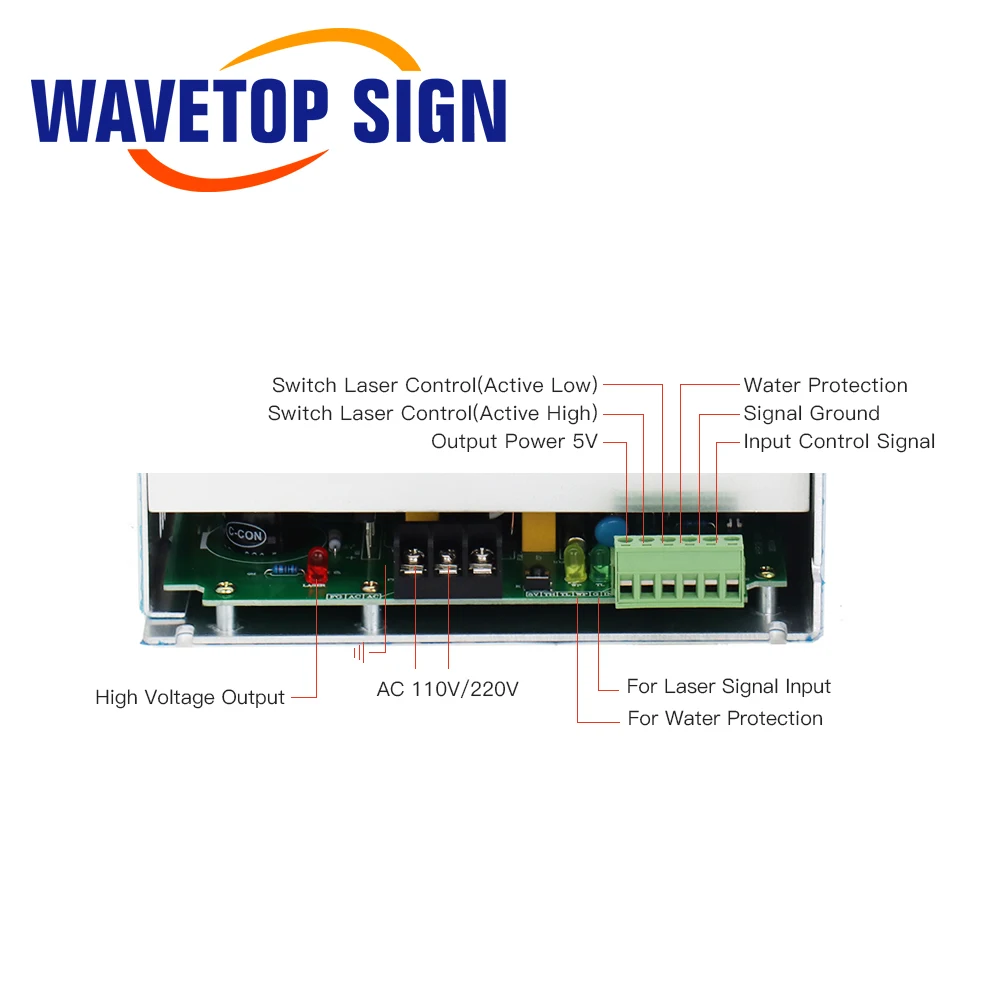 SignkoRay HY-DY13 100W Co2 Laser Power Supply HY-DY20 150W For RECI CO2 Laser Tube Engraving and Cutting Machine DY Series