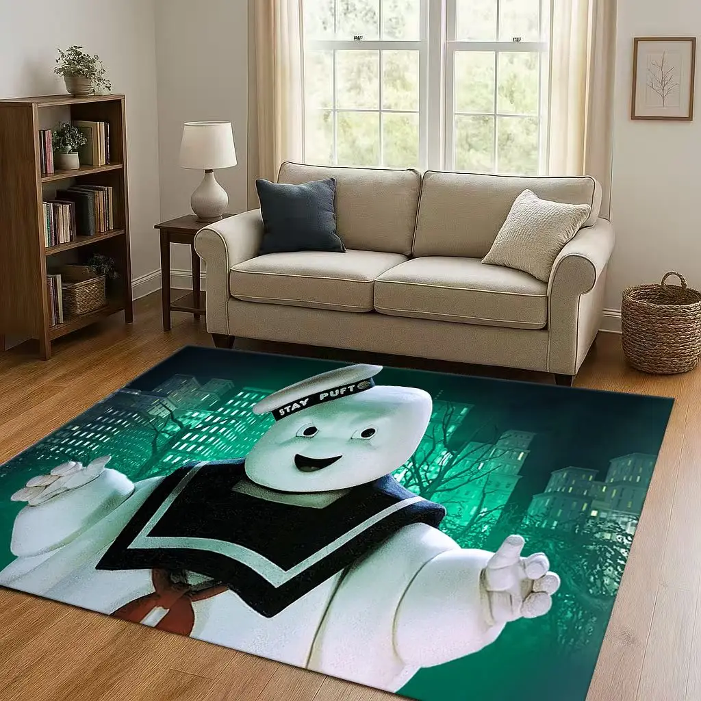 HD Horror Movie G-Ghostbusters Cartoon Living Room Non-Slip Area Rug Carpet for Bedroom Playroom Sofa,Easy Clean Home Doormat