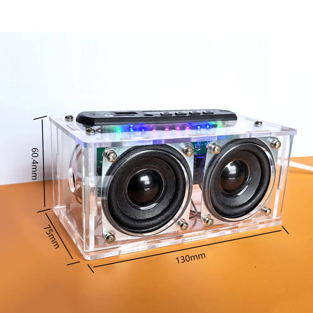 DIY ชุดอิเล็กทรอนิกส์ชุดลําโพงบลูทูธใหม่พร้อมวิทยุ FM 87.5-108MHZ DIY การประสานโครงการ Practice Solder Assembly TF U Disk