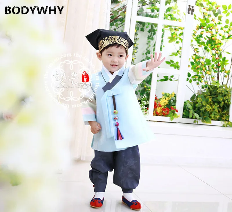 Boy's Hanbok Clothing Handsome High End Children's New Clothes Imported Fabric Birthday Korean Fashion Costume Special Gifts