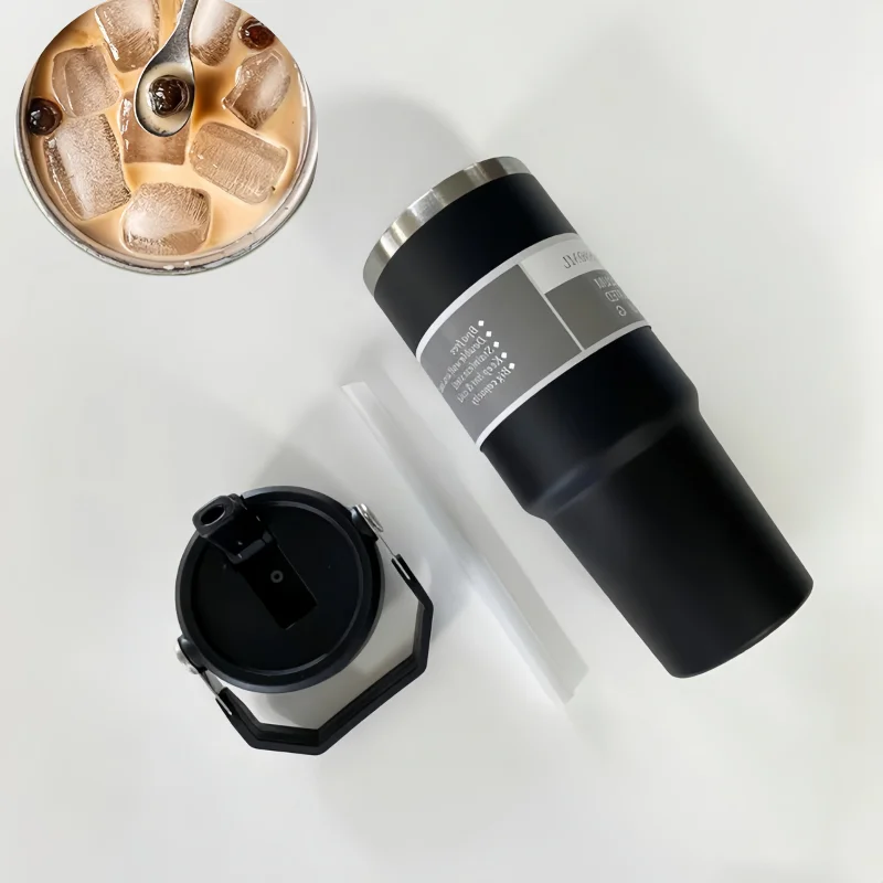 

Термальная бутылка для воды на 30 унций с соломенной изоляцией, стакан для воды, чая, кофе, термос из нержавеющей стали, термос Kee