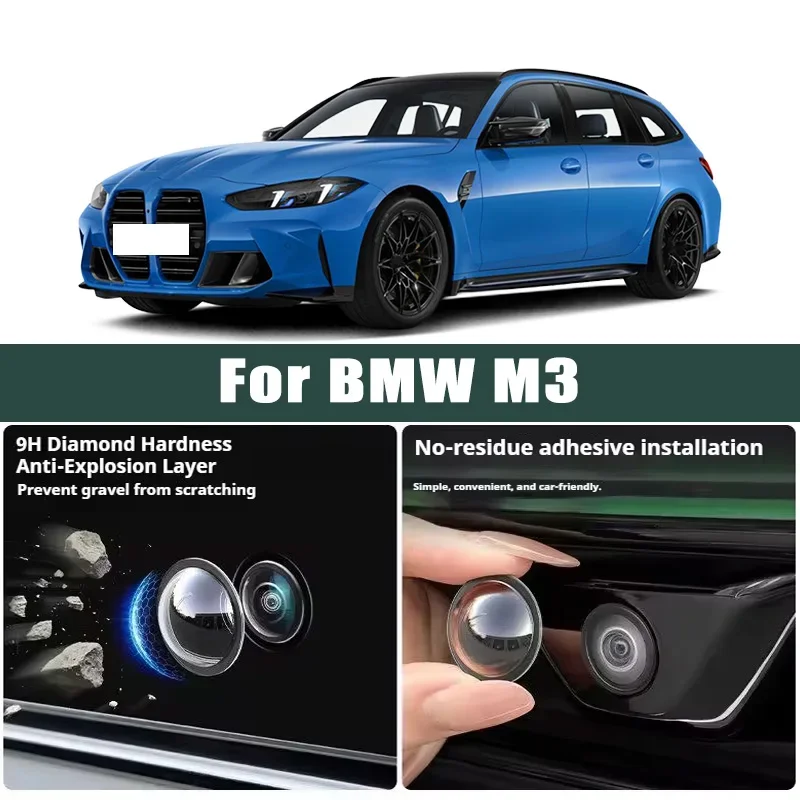 

Car Camera Lens Protector 2PCS Rear View Backup Camera Cover 360° Camera Protection Anti Scratch Waterproof for BMW M3