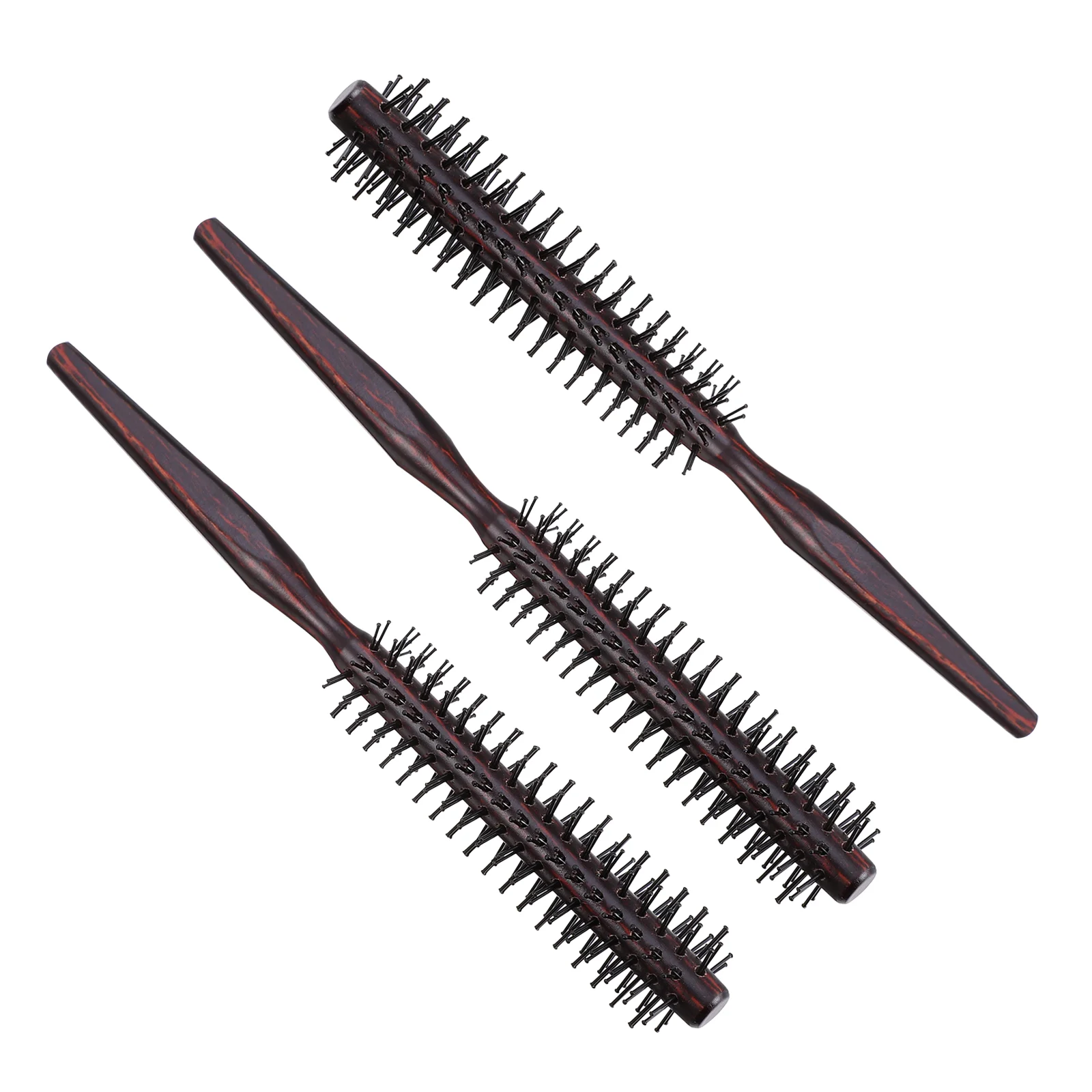 

3 Pcs Pear Wood Curling Comb Hair Hairdressing Professional Hairstyling Handle Scalp Massaging Dryer for Women