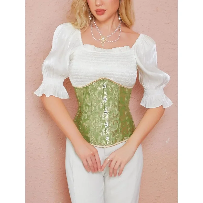 

Women's Brocade Underbust Boned Corset, Waist Trainer, Fashion